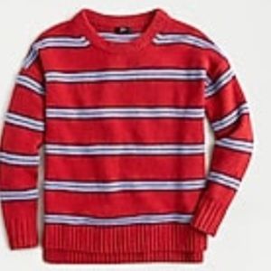 J. Crew Red Striped Sweater